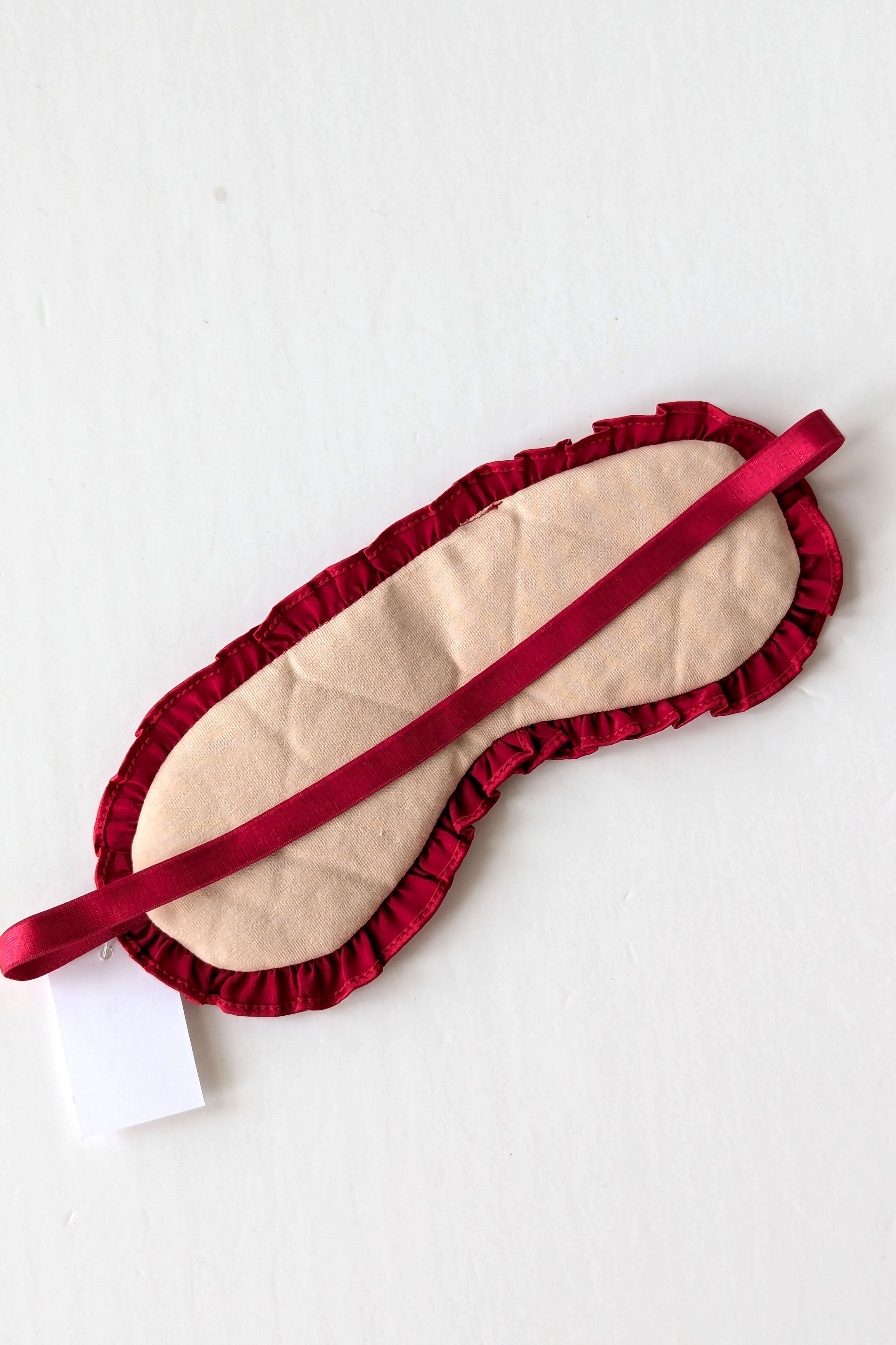 Red silk sleep mask