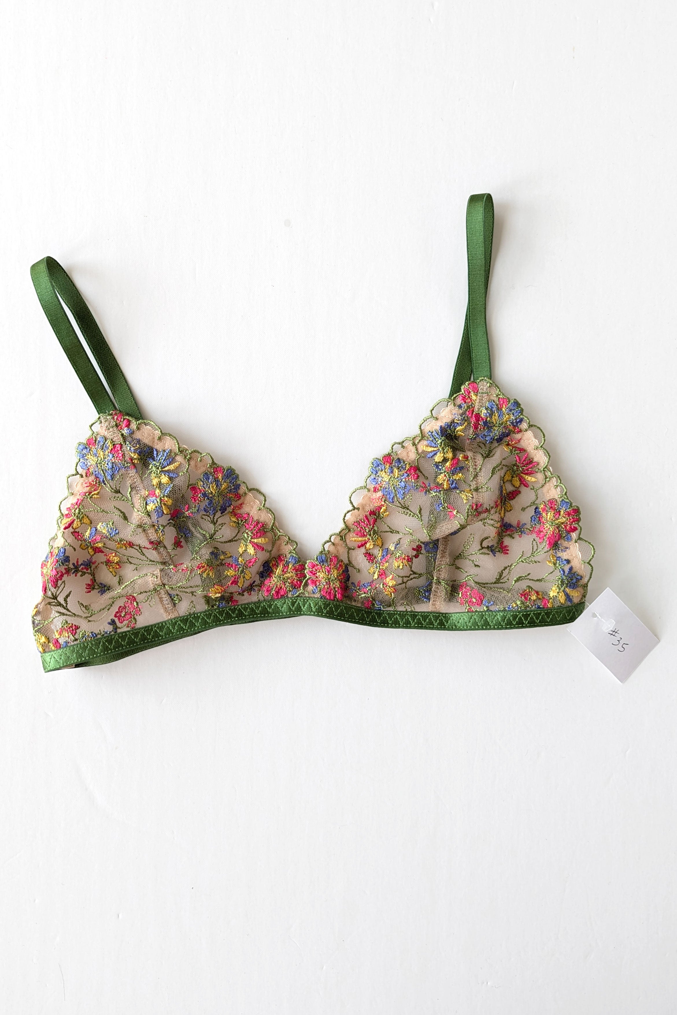 Embroidered bra - Meadow