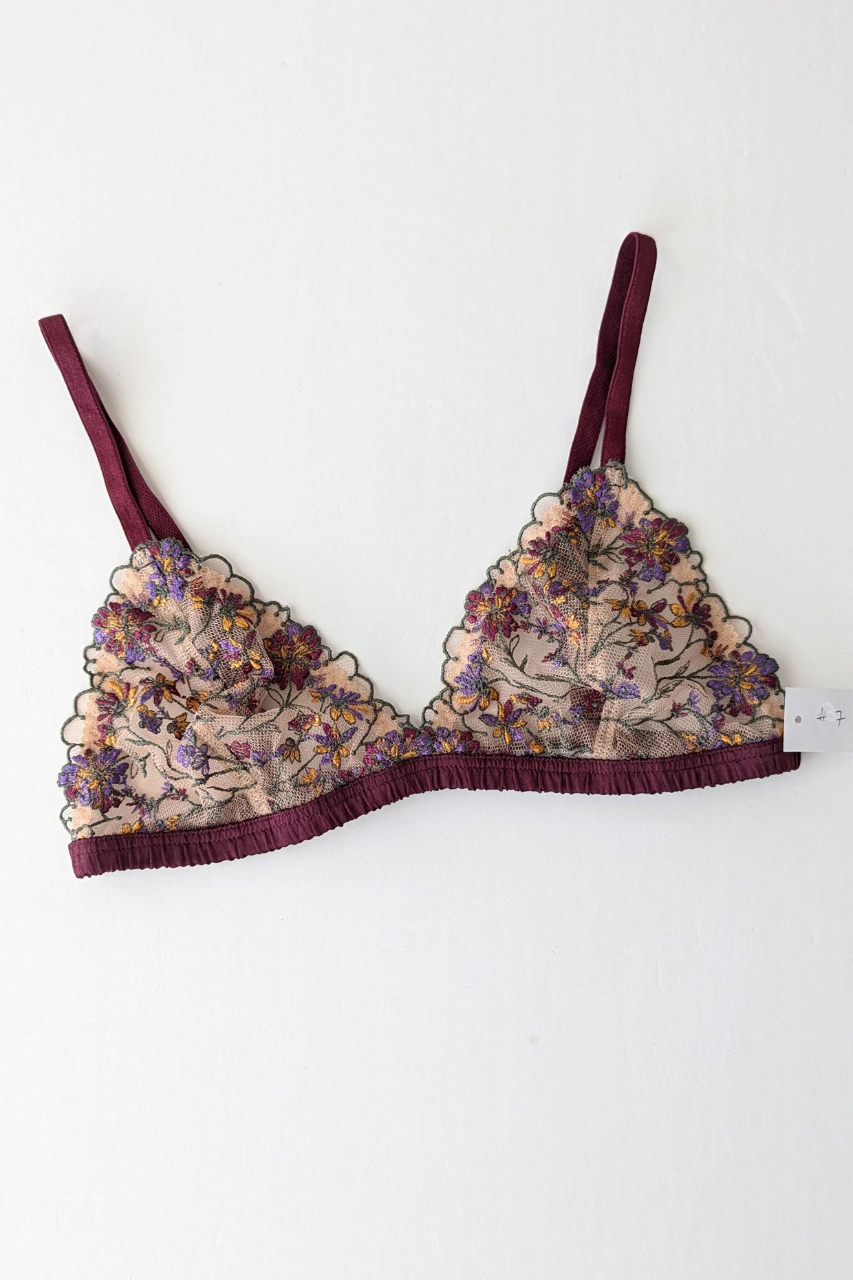 Bralette - Wine embroidery
