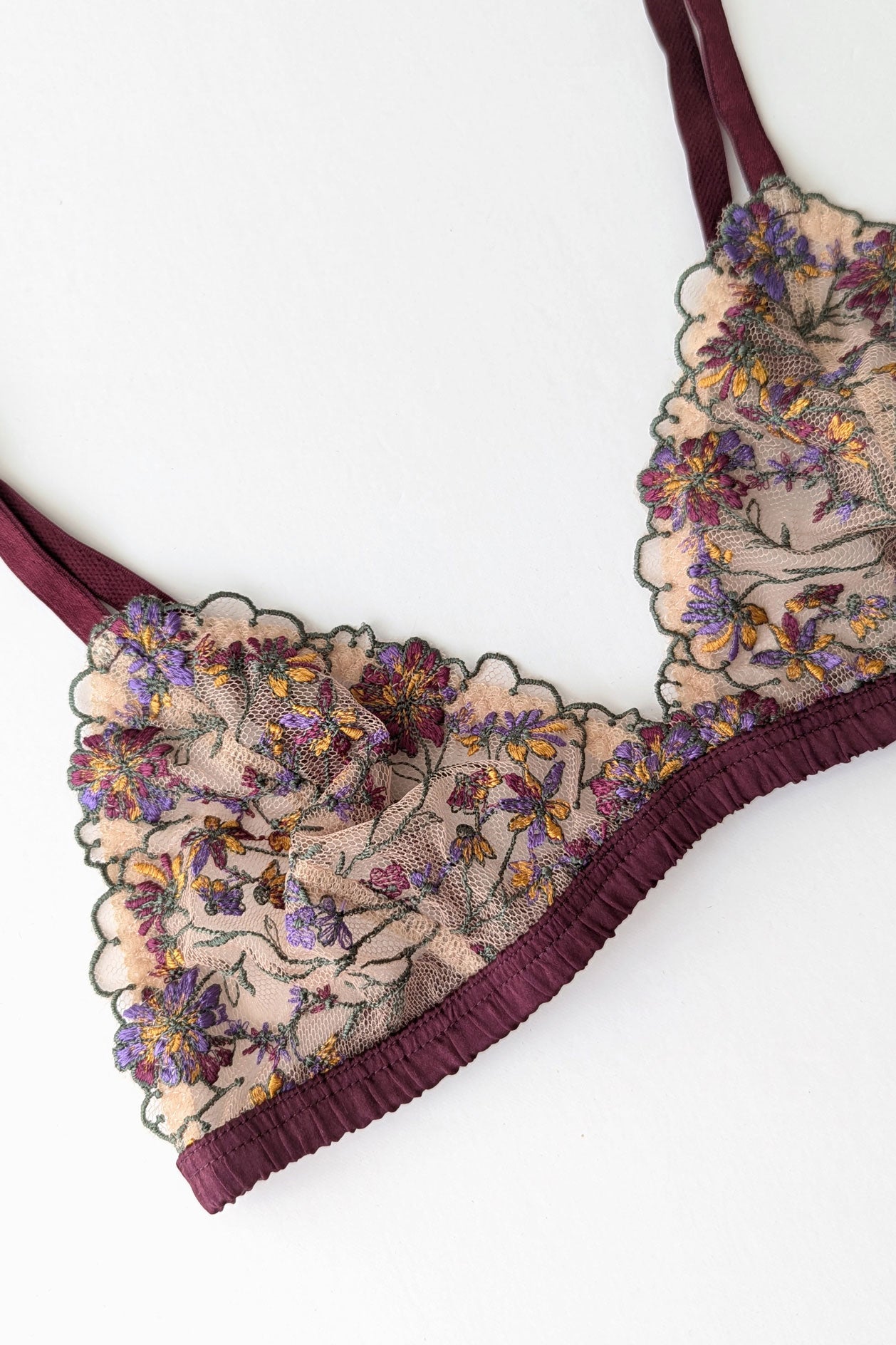 Bralette - Wine embroidery