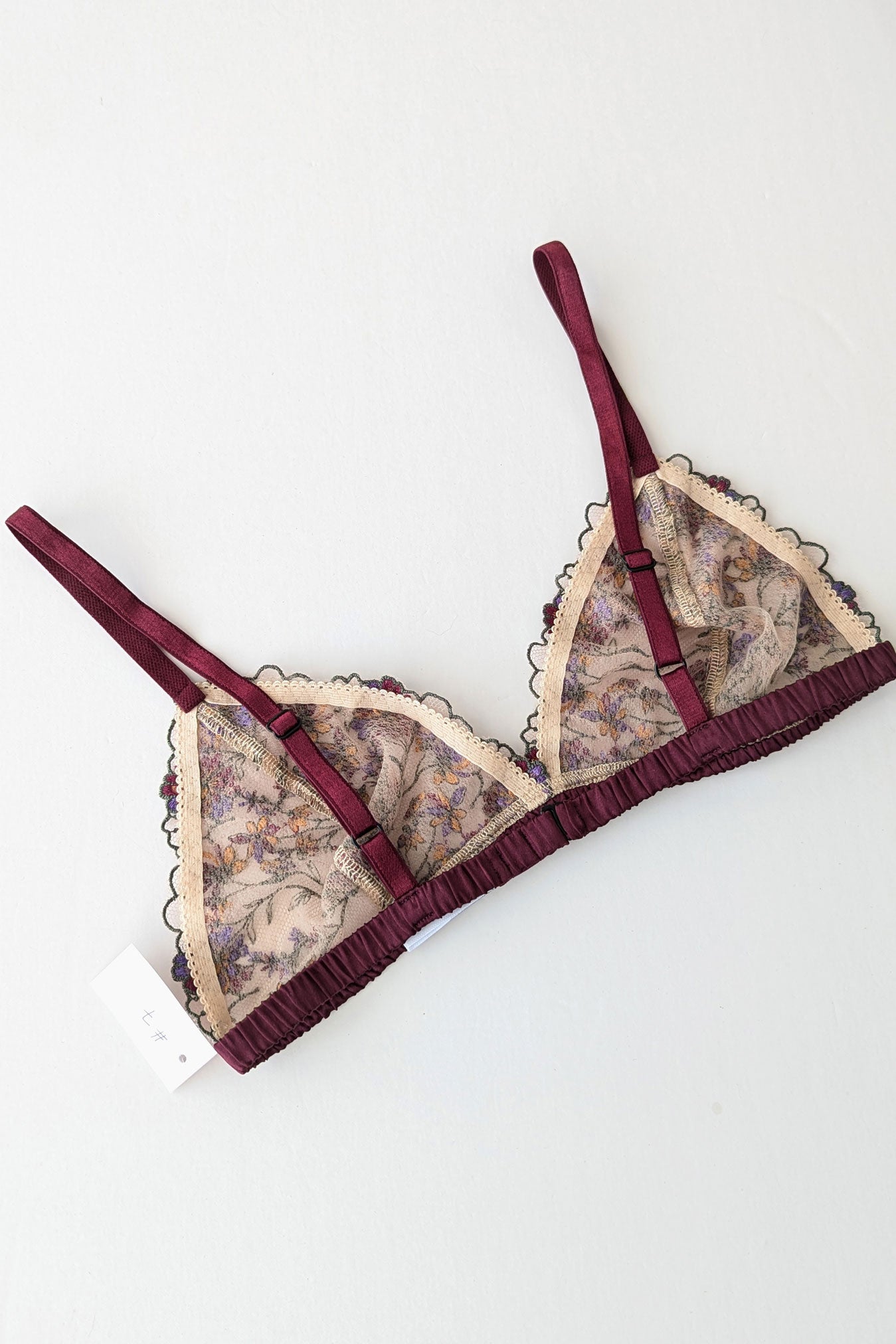 Bralette - Wine embroidery