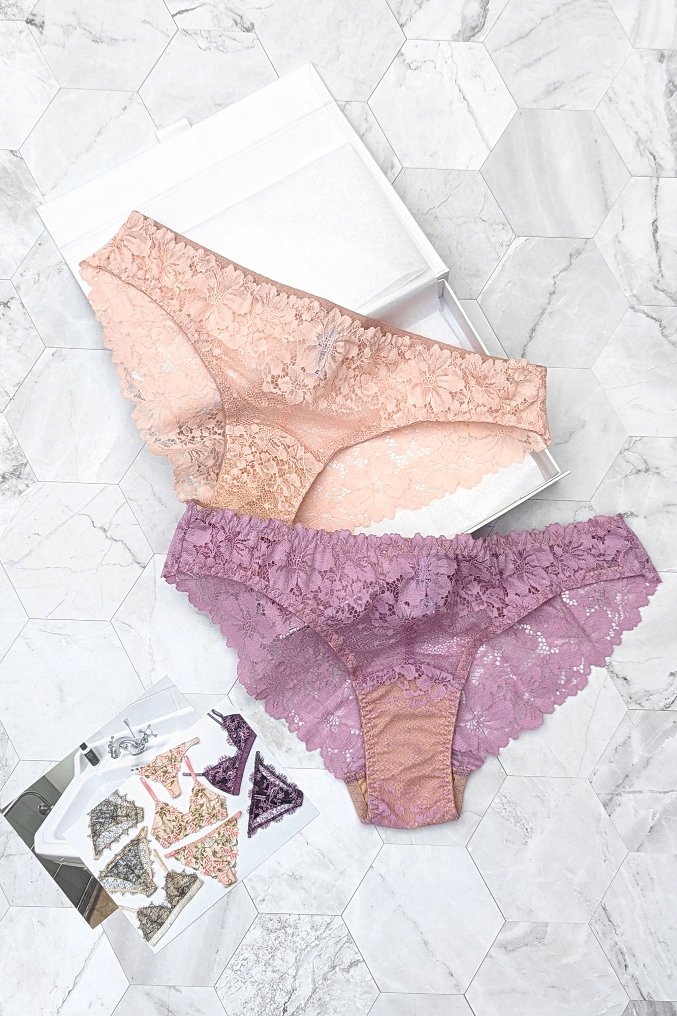 Stretch lace knickers  Boxed lingerie gift sets