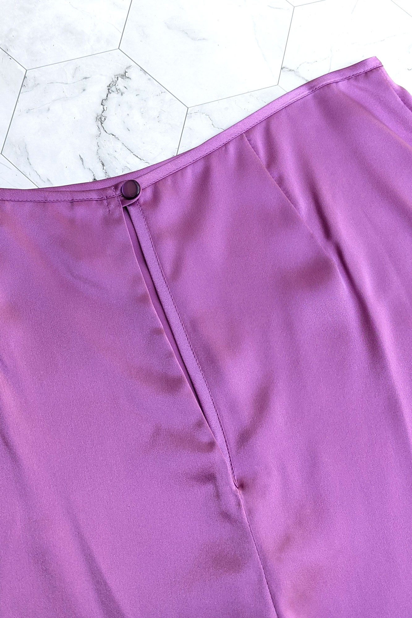 Vintage french knickers in violet silk satin