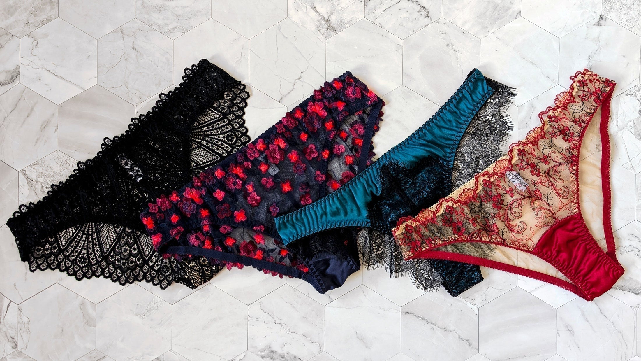 Lace knickers and silk underwear sets for the modern vintage fashion aficionado