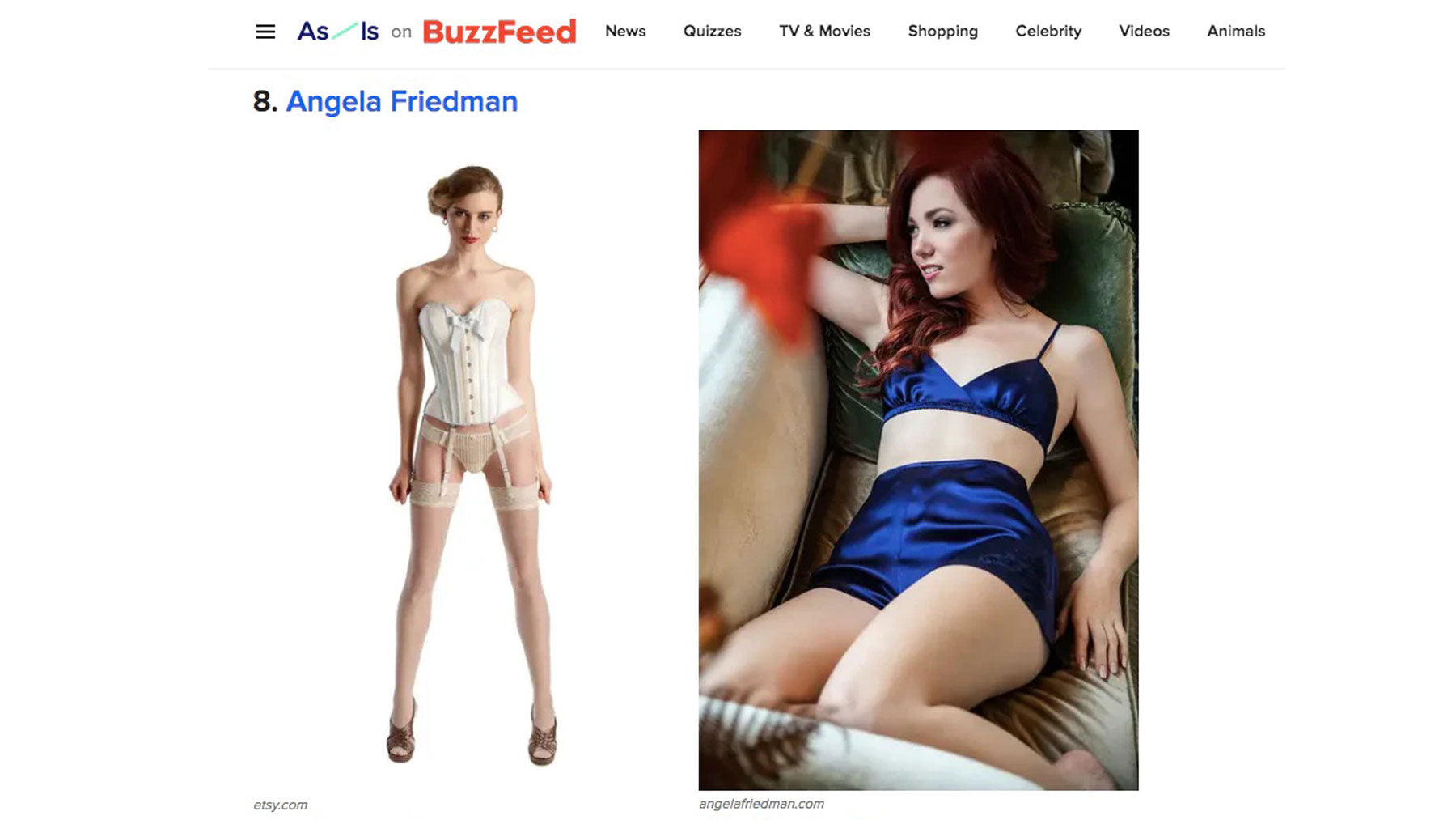 Vintage and retro lingerie shopping guide on Buzzfeed
