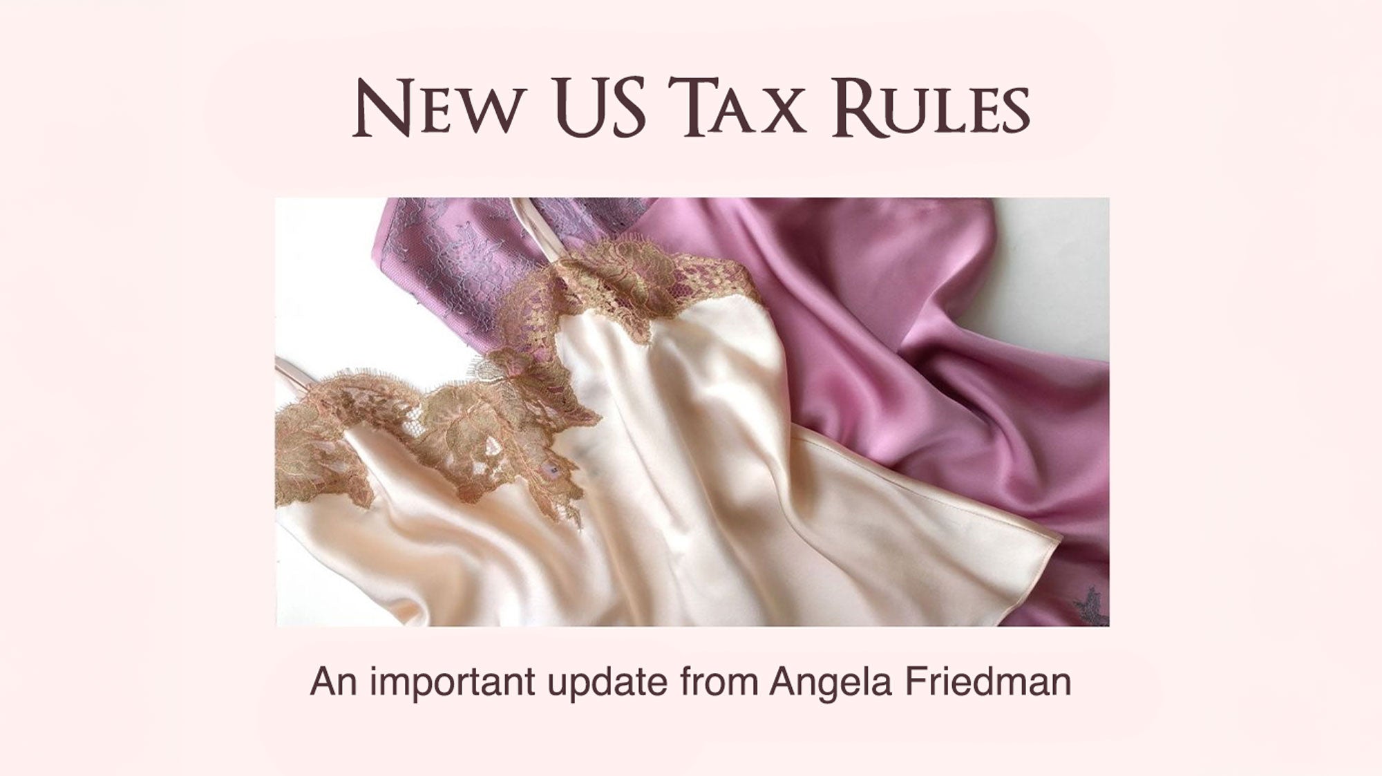 Shipping and tax updates for US customers