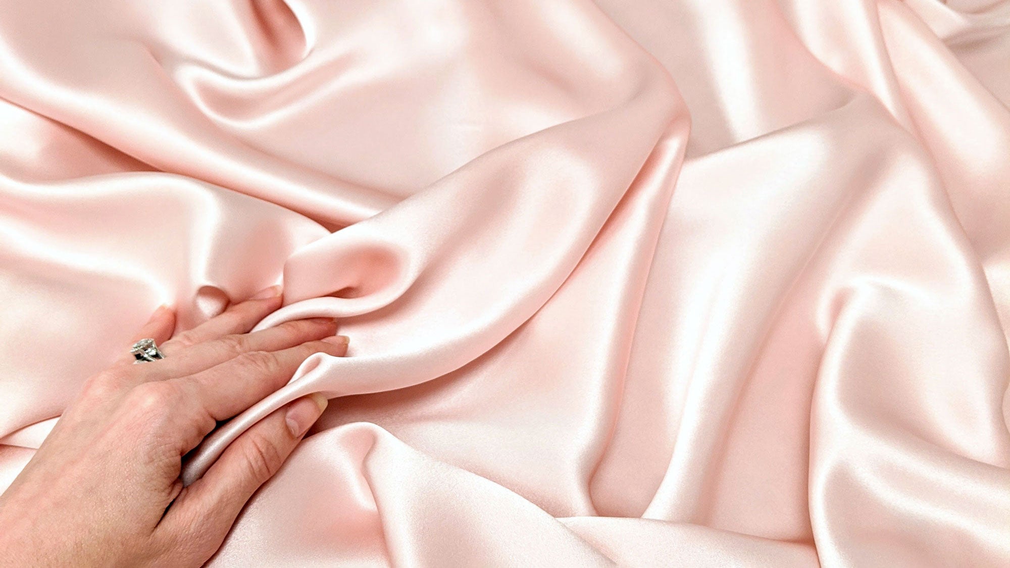 Pink silk satin to be made into underwear