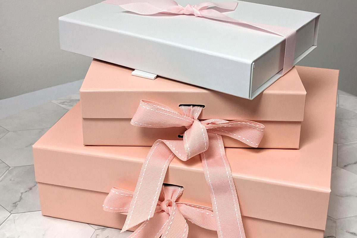 Pink gift boxes and lingerie gifts for her boudoir