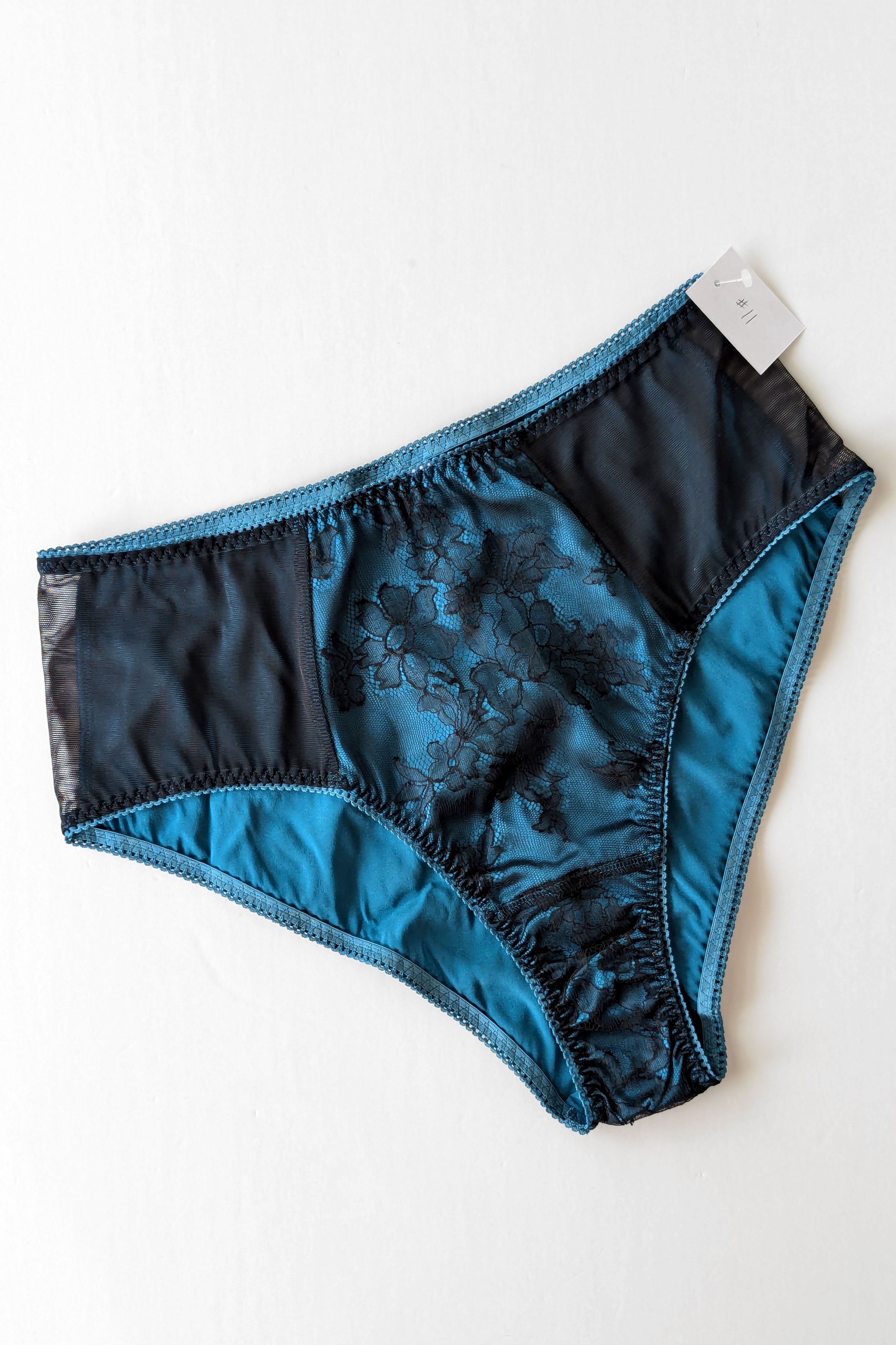 Silk and lace knickers - Ocean 4
