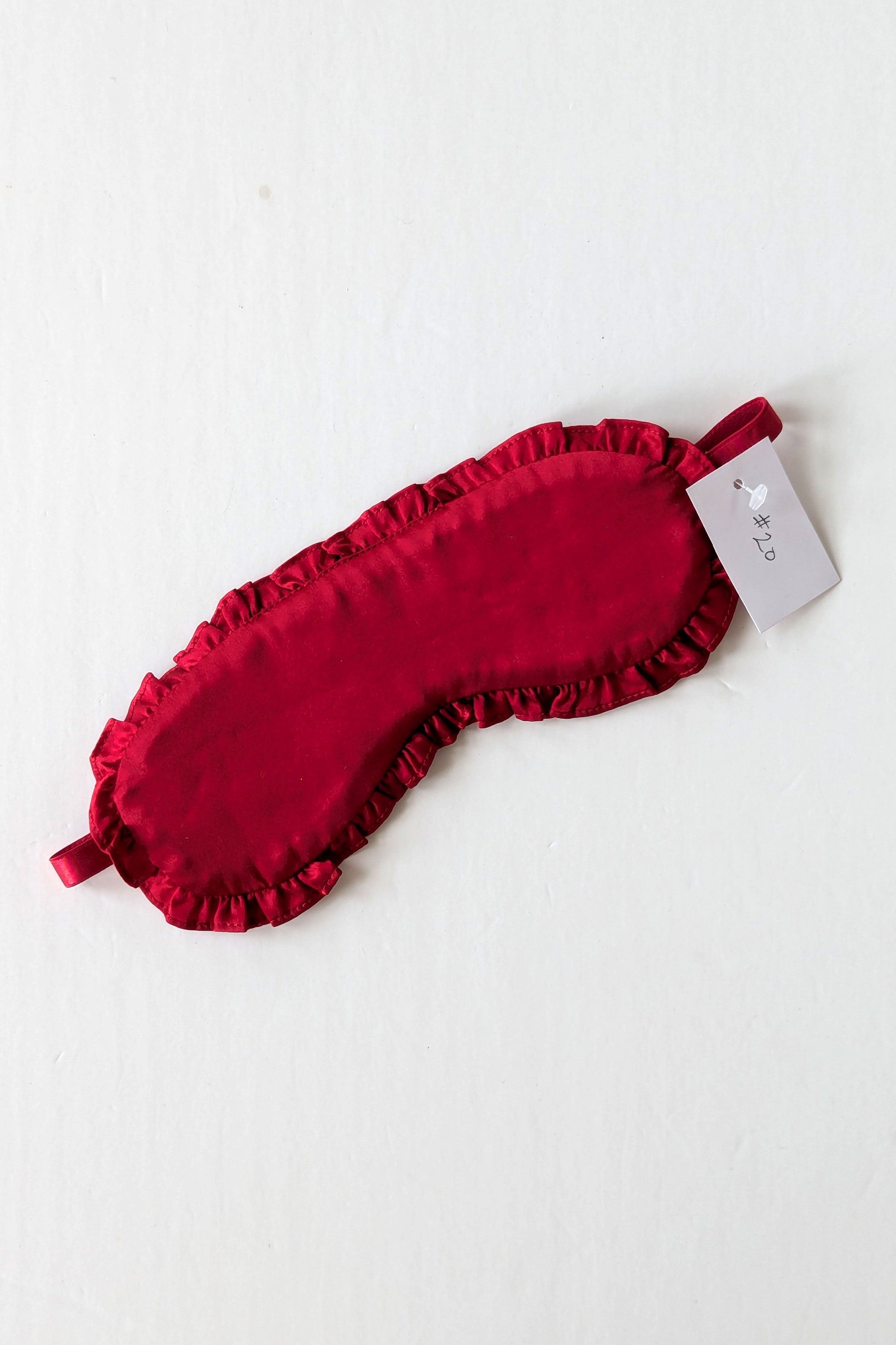 Red silk sleep mask
