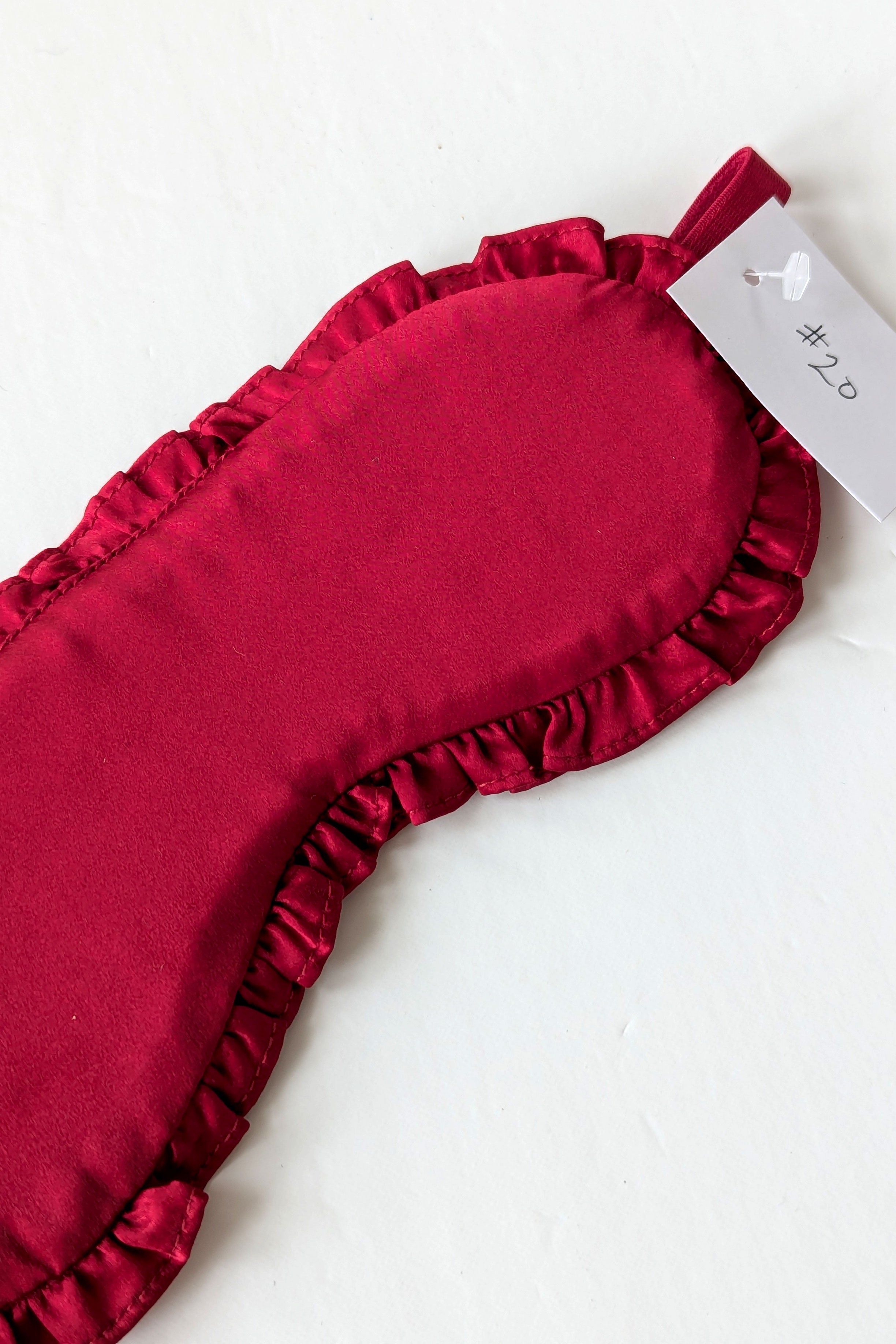Red silk sleep mask
