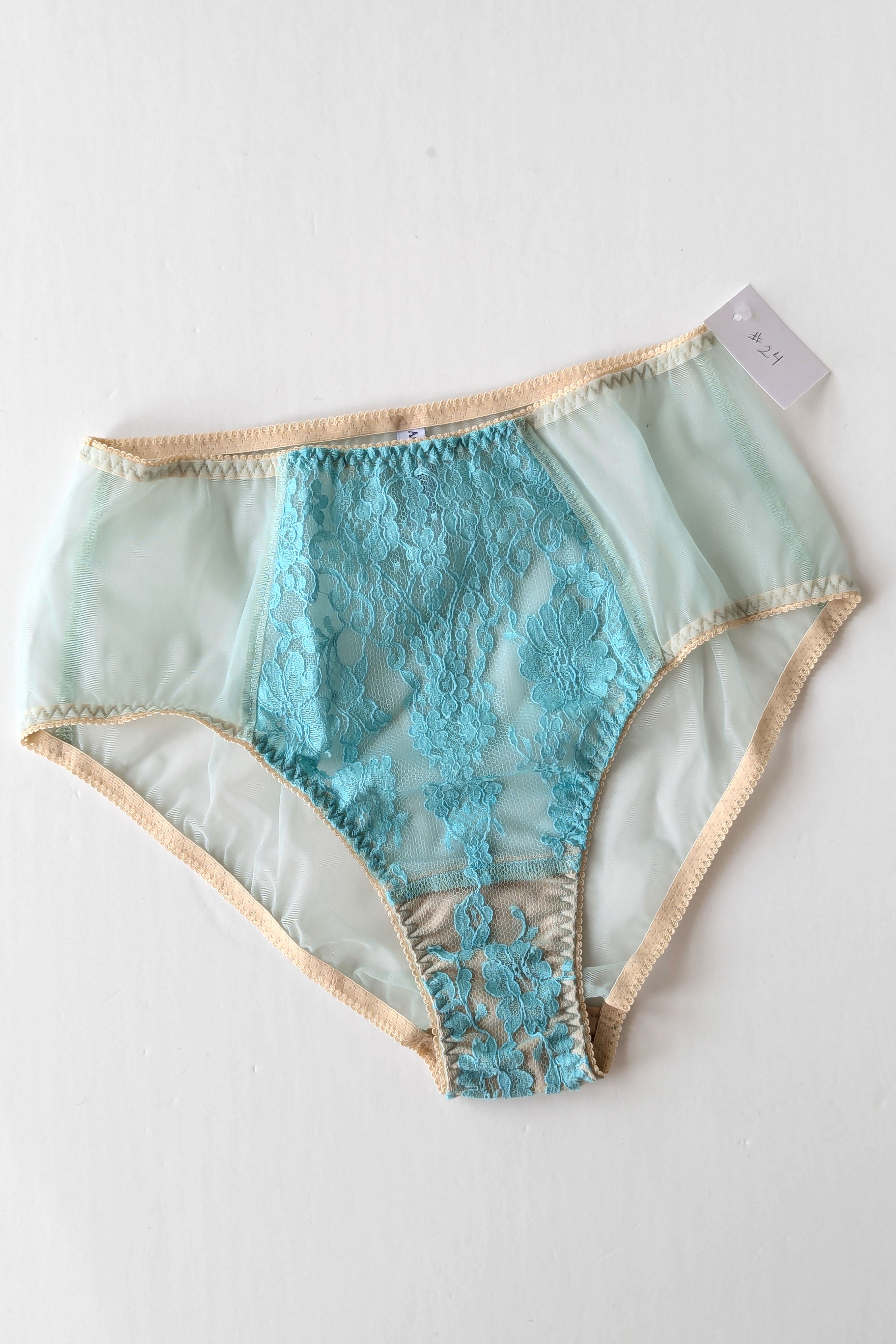French lace knickers - Turquoise