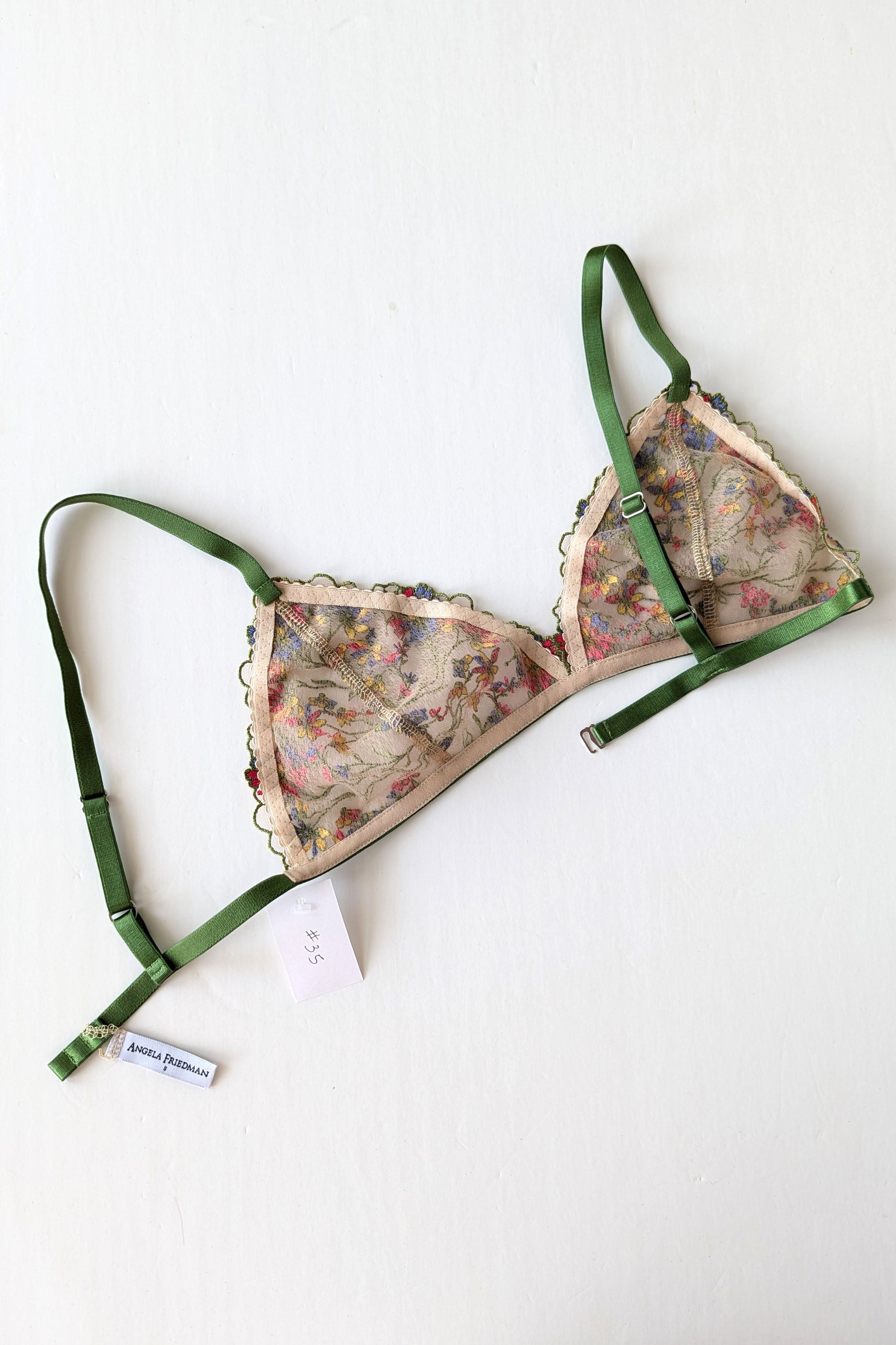 Embroidered bra - Meadow