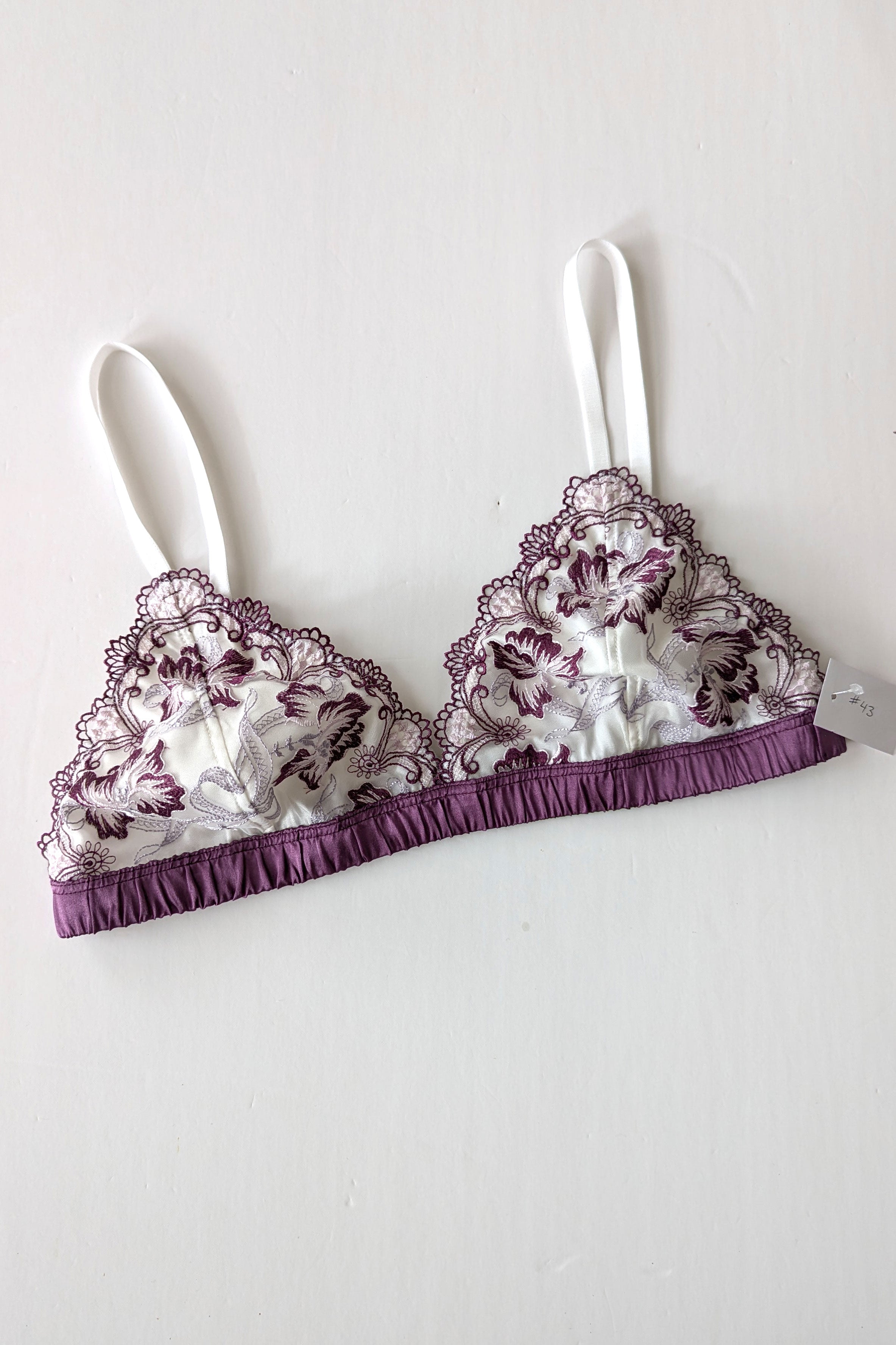 Embroidered bralette - Purple
