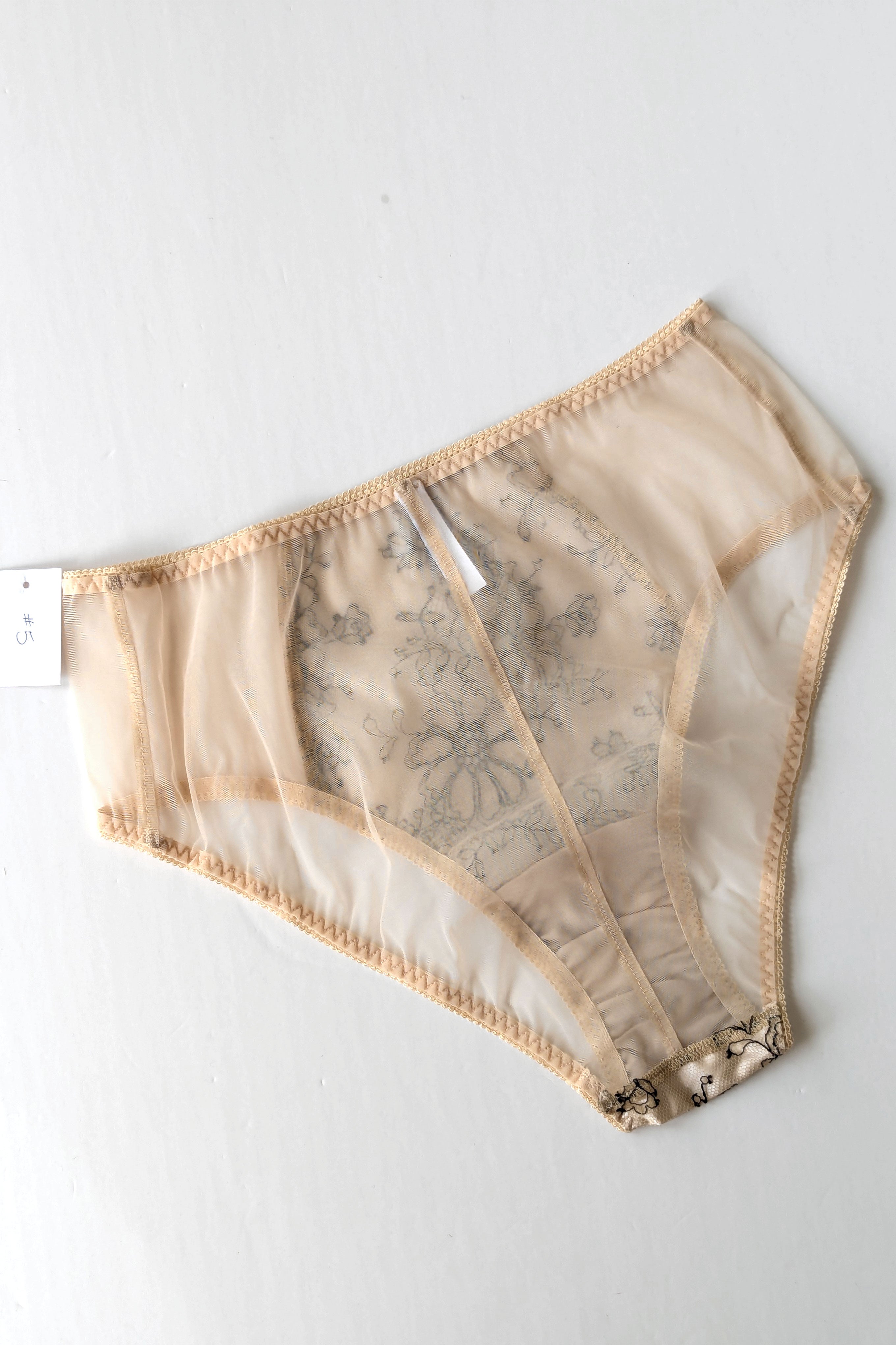 French lace knickers - Black/beige