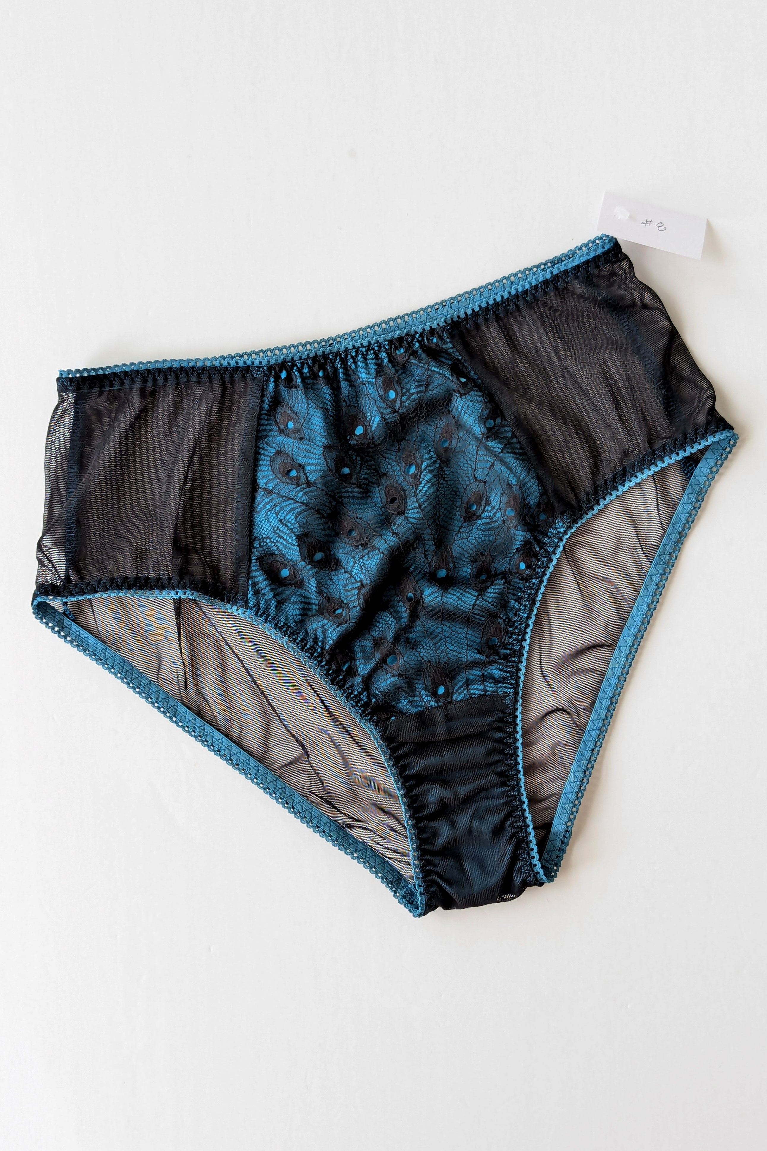 Silk and lace knickers - Ocean 1