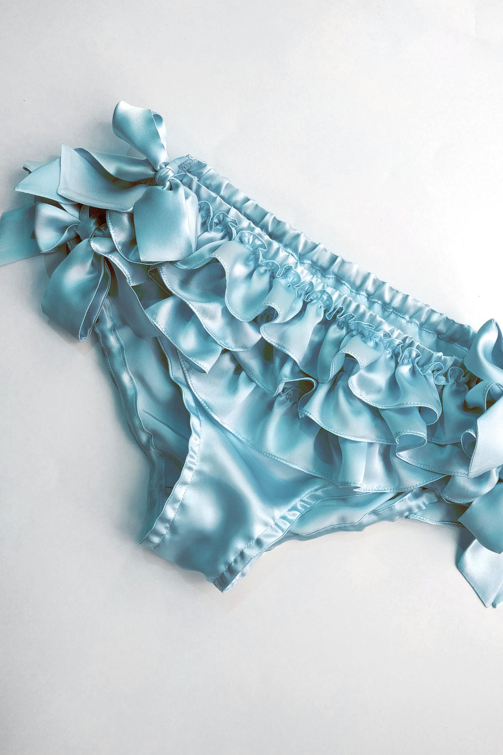 Custom color lingerie sets | 100% silk ruffled panties