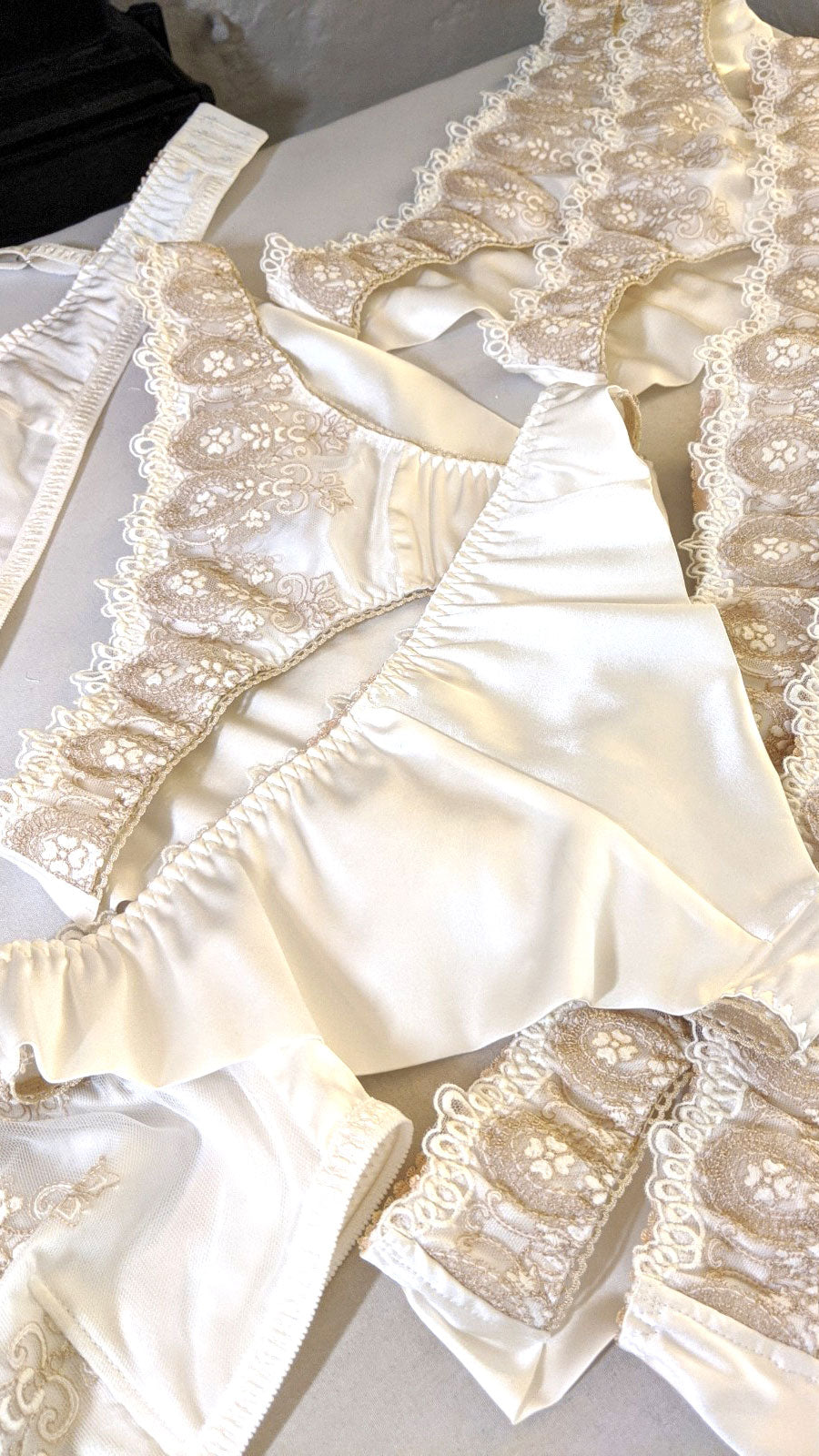 White silk knickers for brides and honeymoon lingerie