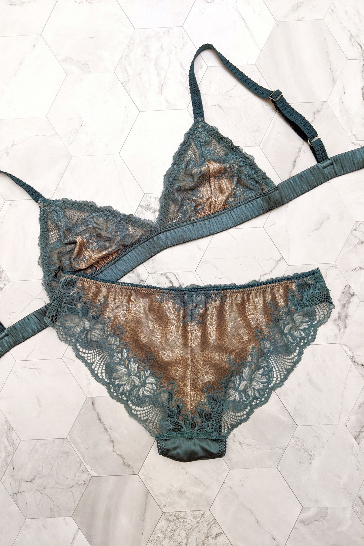Silvia knickers | Designer silk and lace underwear sets